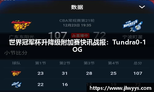 世界冠军杯升降级附加赛快讯战报：Tundra0-1OG